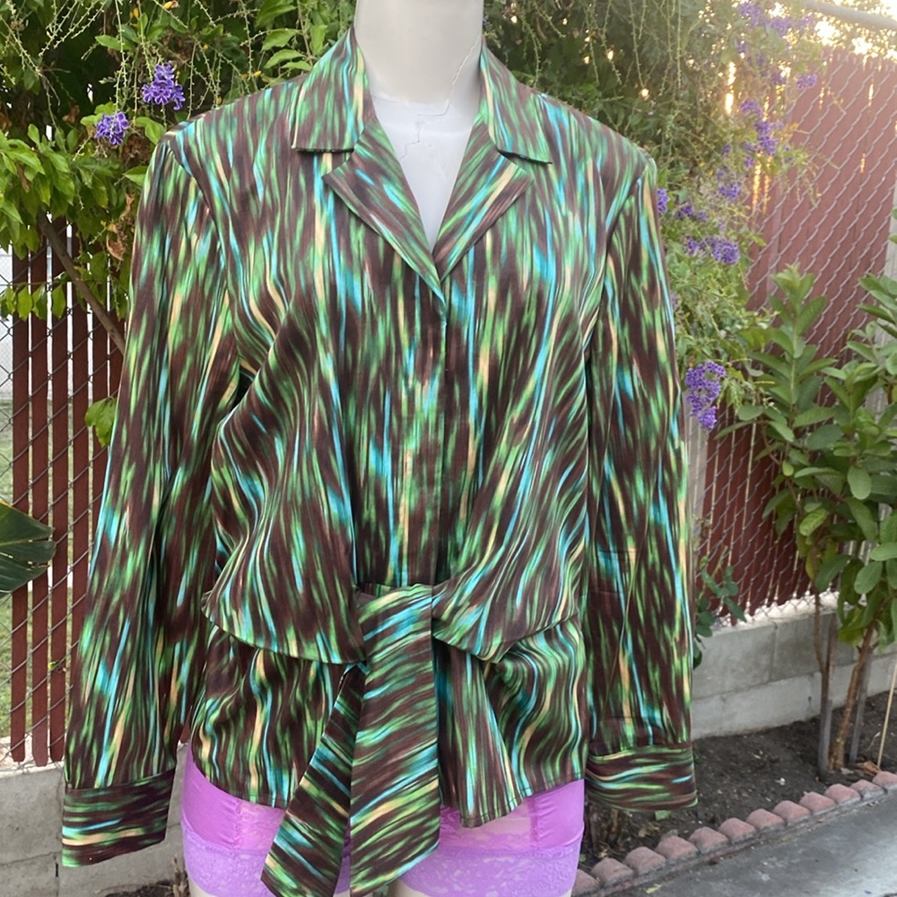 JONES NEW YORK COLLARED BLOUSE